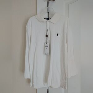 Ralph Lauren polo golf boy off white shirt size M